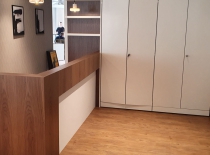 bespoke office reception desk cupboards