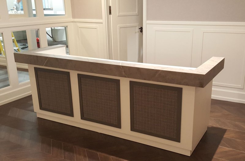 Bespoke reception desk example 1