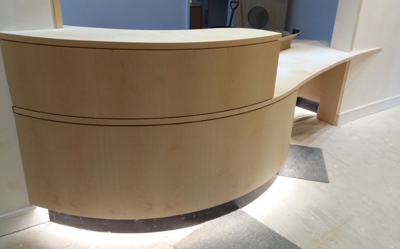 Custom-made reception desk example 13